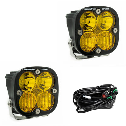 Baja Designs Squadron Sport Black LED Auxiliary Light Pod Pair - Universal (Driving/Combo)